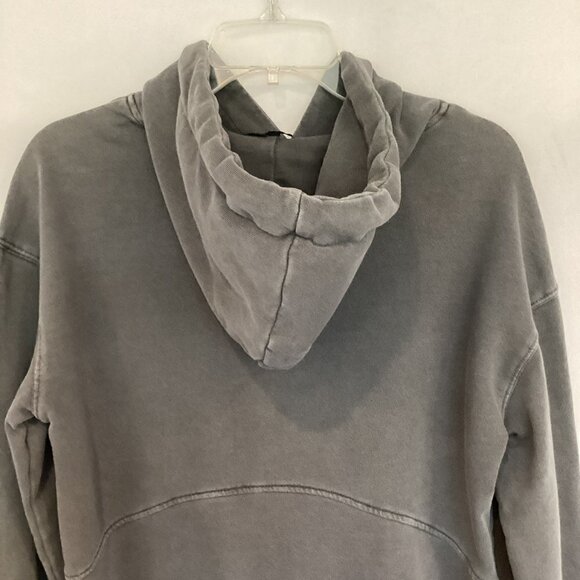 7 For All Mankind Hooded Sweatshirt Tunic Dress Women's XS Dark Gray Garment Dye - Picture 7 of 10